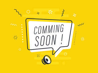 Loudspeaker with text 'comming soon' on Quick Tips badge. Business concept for new ideas creativity and innovative solution. File has clipping path.