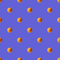 .Seamless pattern orange on a blue background. pattern.
