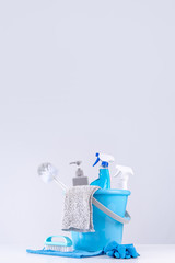 Cleaning product tool equipments, concept of housekeeping, professional clean service, housework...