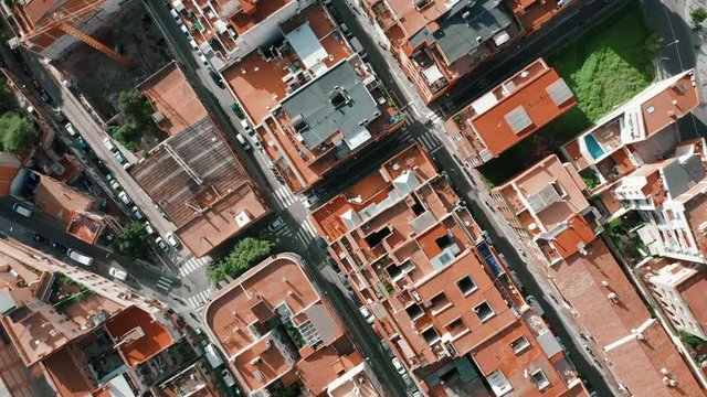 A tall building in a city. High quality footage