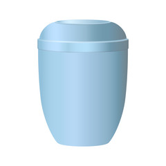 Urn for ashes. Symbols for the funeral service. Vector illustration.