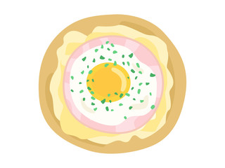 ハムエッグパンのイラスト