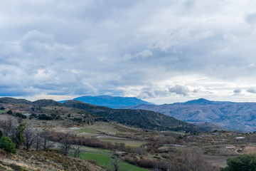 mountain landscape with clouds