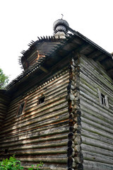 Church of St. Nicholas, built in 1602. Troitsky island on Okhta river, Karelia, Russia