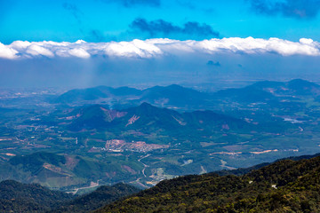 Fototapeta na wymiar mountain landscape with clouds in Vietnam