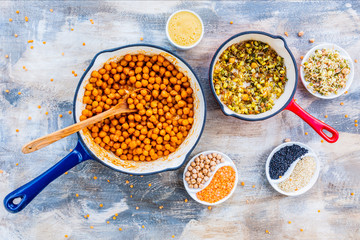 Healthy and balanced diet. Vegetarian food.