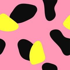 Simple seamless pattern with abstract shapes. Vector illustration.