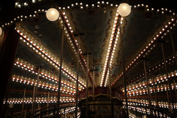 Garlands shine brightly in the dark