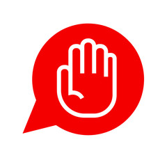 stop hand sign
