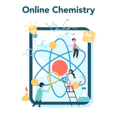 Chemistry online studying concept. Online course or webinar