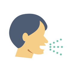 Bad etiquettes Vector Color Icon Design, Sneezing and Coughing Concept, Coronavirus prevention symbol on white background, Dont spread the virus Symbol  