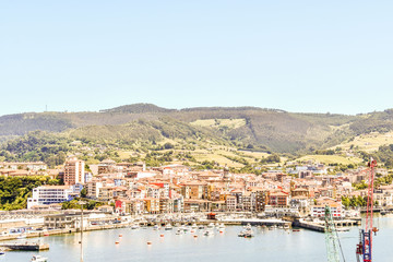 View of bermeo city, spain ,europe , bermeo Biscaglia Basque country