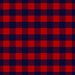 Buffalo Checkered ,CheckeredBoard or Gingham pattern plaid (red, black) desigh for shirts, clothes, dresses, tablecloths, blankets, bedding, paper,quilts and textile products. Vector illustration