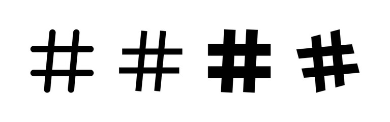 Hashtag icons set. Hashtag icon vector