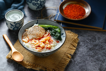 xi an famous Chinese food Pita Bread Soawked in beef Soup