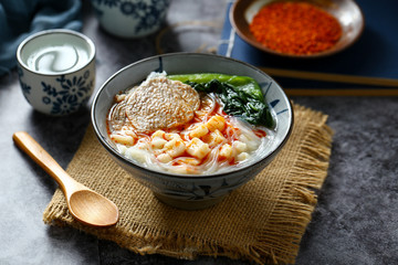 xi an famous Chinese food Pita Bread Soawked in beef Soup