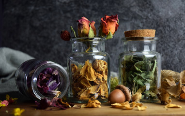 Dry herbs and flowers mix