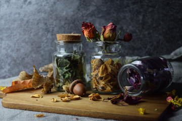 Dried herbs and flowers mix