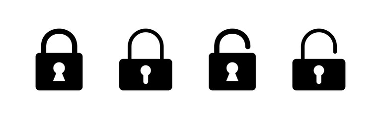 Lock icons set. Encryption icon. Security symbol. Secure. Private
