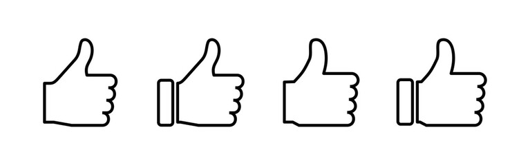 Like icons set. Thumbs up icon. social media icon