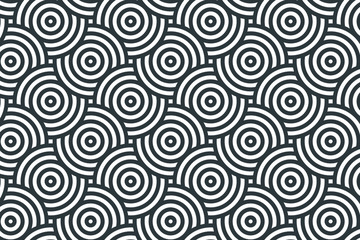 Circular geometric pattern in white and gray