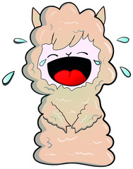 Obraz premium alpaca stickers emoji animal Laughter through tears