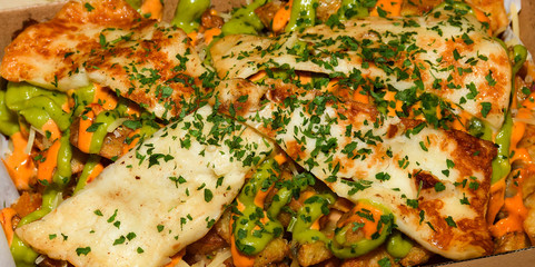 Cheese fries or cheesy chips