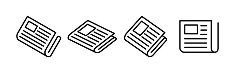 Newspaper icons set. news paper icon vector