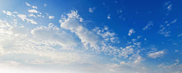 Naklejka na ściany i meble panorama sunshine with blue sky and white cloud