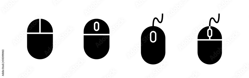 Poster computer mouse icons set. computer mouse vector icon