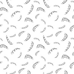 Doodle abstract background.  Spirals, circles. Vector
