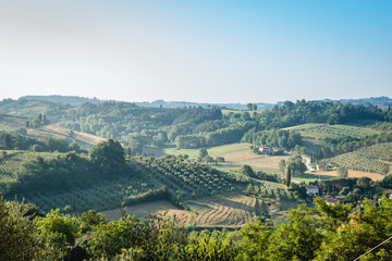 Fototapeta na wymiar Panoramic view of the Tuscan landscape