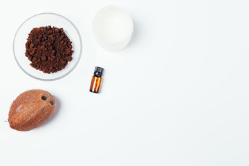 Simple homemade cosmetic body scrub