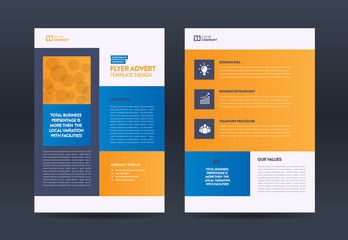 Fototapeta na wymiar Corporate Business Flyer Design | Handout and leaflet design | Marketing sheet design