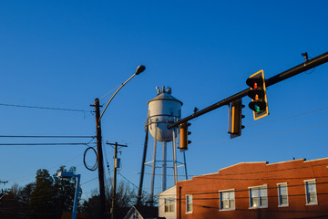 Water Tank next to the moon 