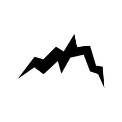 Mountain icon vector