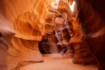 Upper Antelope Canyon (also known as The Crack) on Navajo land east of Page, Arizona, USA.