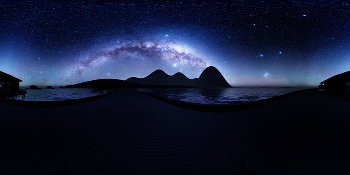 Panorama of the coast of Tahiti 3d rendering