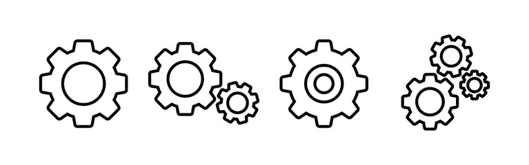 Setting Icons set. Setting vector icon. Cog Settings Icon Symbol. Gear