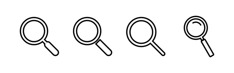 Search icons set. Glass vector icon. search magnifying glass icon. Find