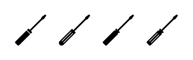 Screwdriver icons set. Screwdriver vector icon