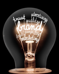 Light Bulb with Brand Concept - 343504418