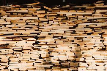 Texture of woodpile firewood, winter