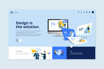 Obraz na płótnie Canvas Website template design. Modern vector illustration concept of web page design for website and mobile website development. Easy to edit and customize.