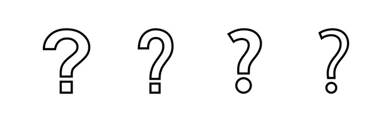 Question Icons set. Question mark sign. help icon. Faq