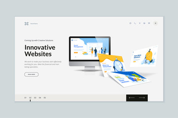 Website template design. Modern vector illustration concept of web page design for website and mobile website development. Easy to edit and customize.