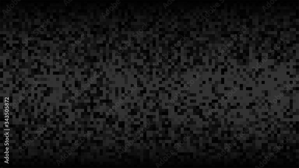 Poster black texture. random pixel pattern. small rectangle background. dark digital gradient. square mosai