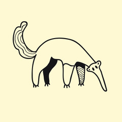 vector animal line icon for web, tatto, logo