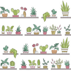 Shelves graphic color seamless pattern background sketch illustration vector