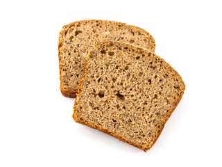 village sliced bread on top of a white background.